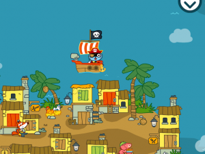 Hjælpe Pango Pirate med at finde guld