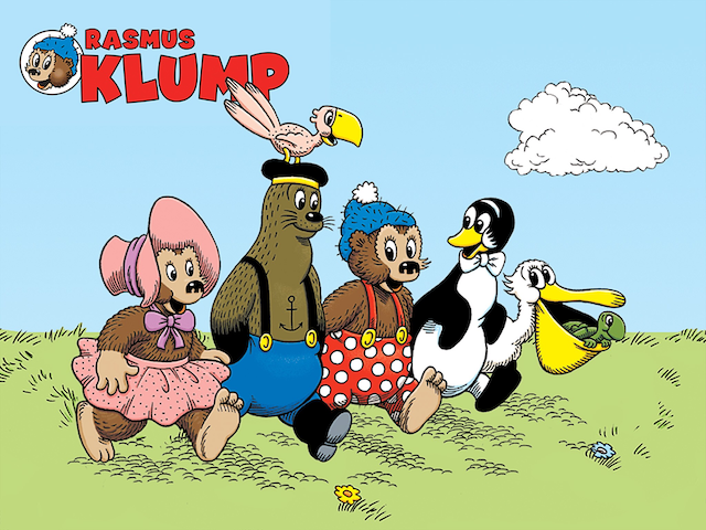 Spil sjove spil med Rasmus Klump og hans venner